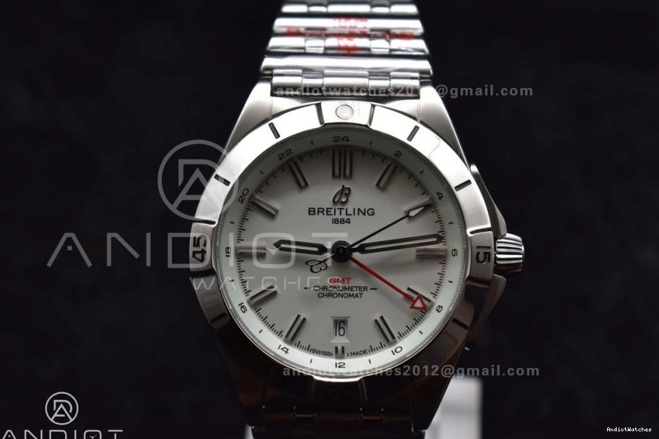 Breitling 1:1 HighPerformance SS Automatic Best GMT Edition Factory Bracelet BLS Dial On White Chronomat 532 A 40mm 0412